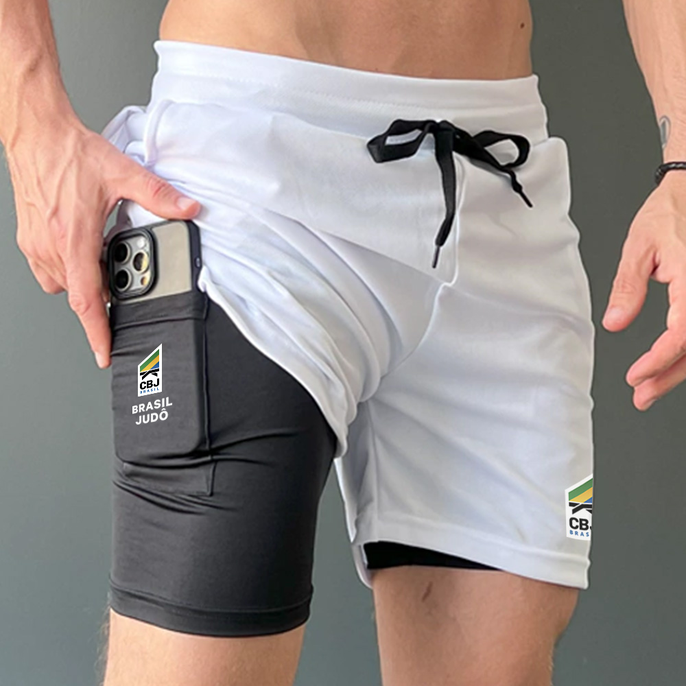 Shorts Training 2 em 1 Dry Fit e compress...