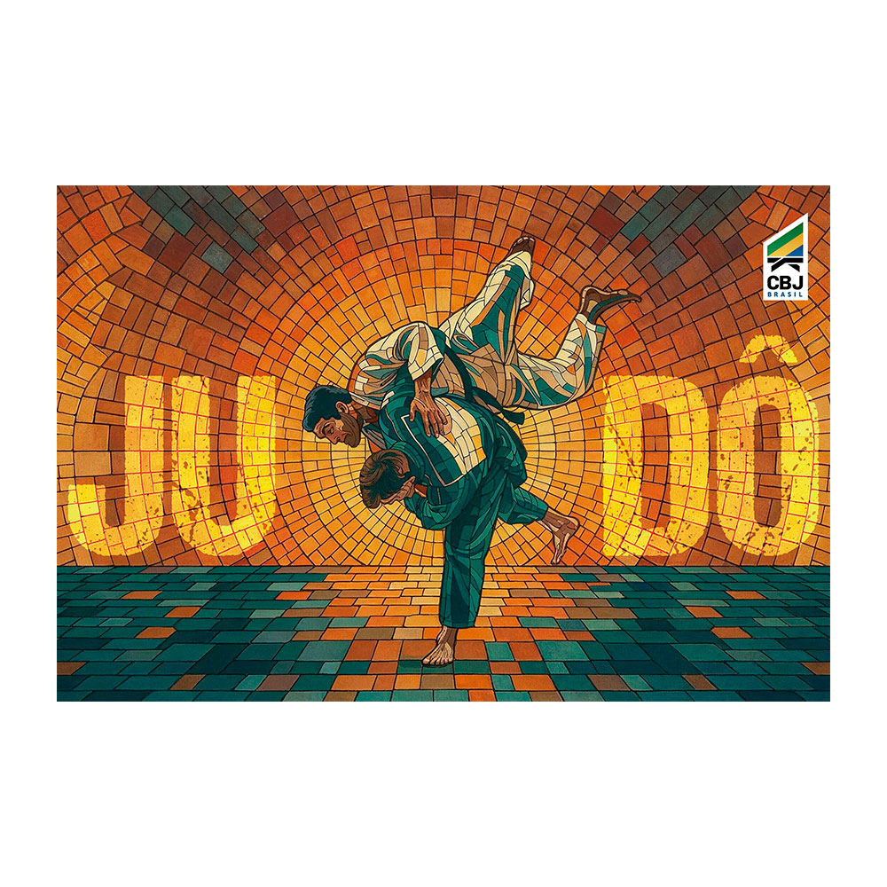 Tapete Capacho Judô Brasil Mosaico