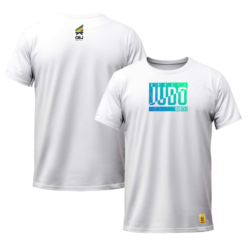 Camiseta Judô Brasil CBJ Oficial Acqua