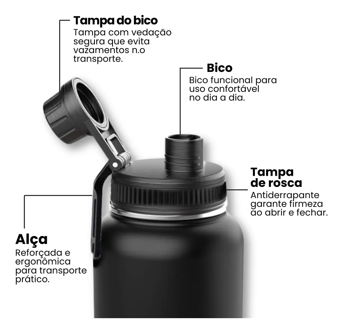 Garrafa Térmica Big Bottle Classic Inox 1...